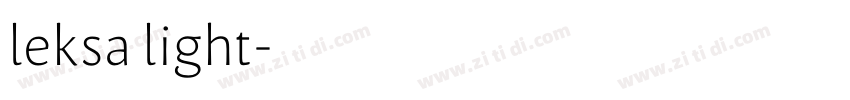 leksa light字体转换